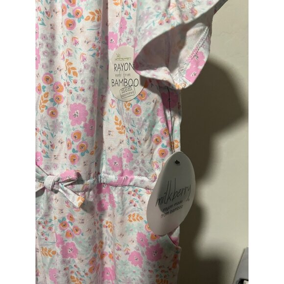 New Milkberry Pink Bamboo Romper sz 3T - Picture 3 of 4